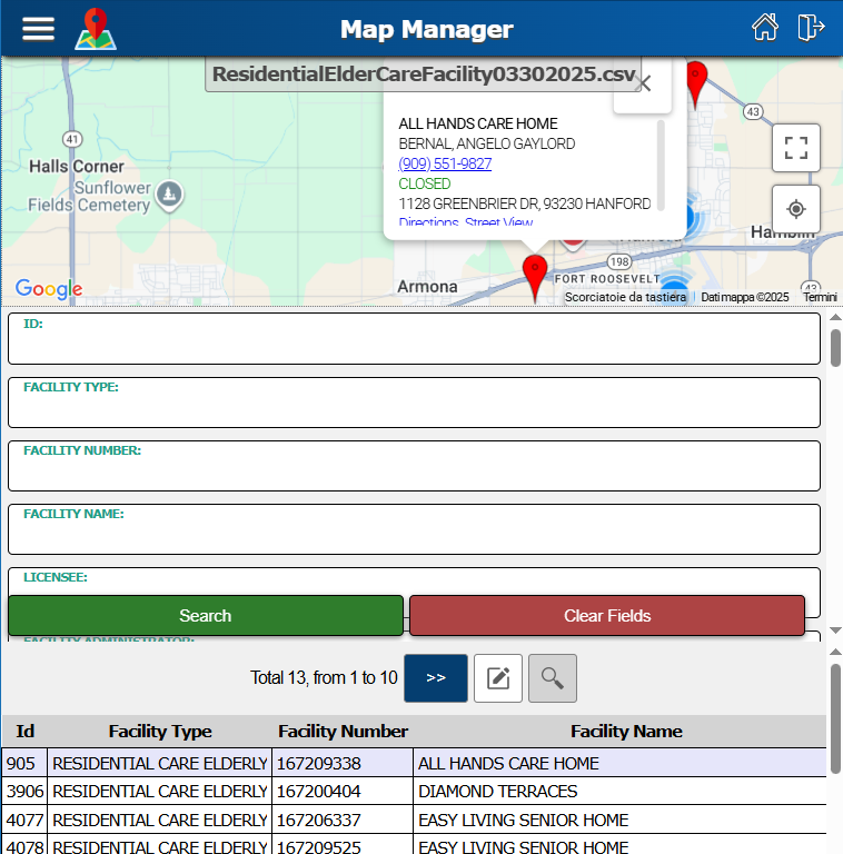 MapManager creates fully searchable and editable online maps